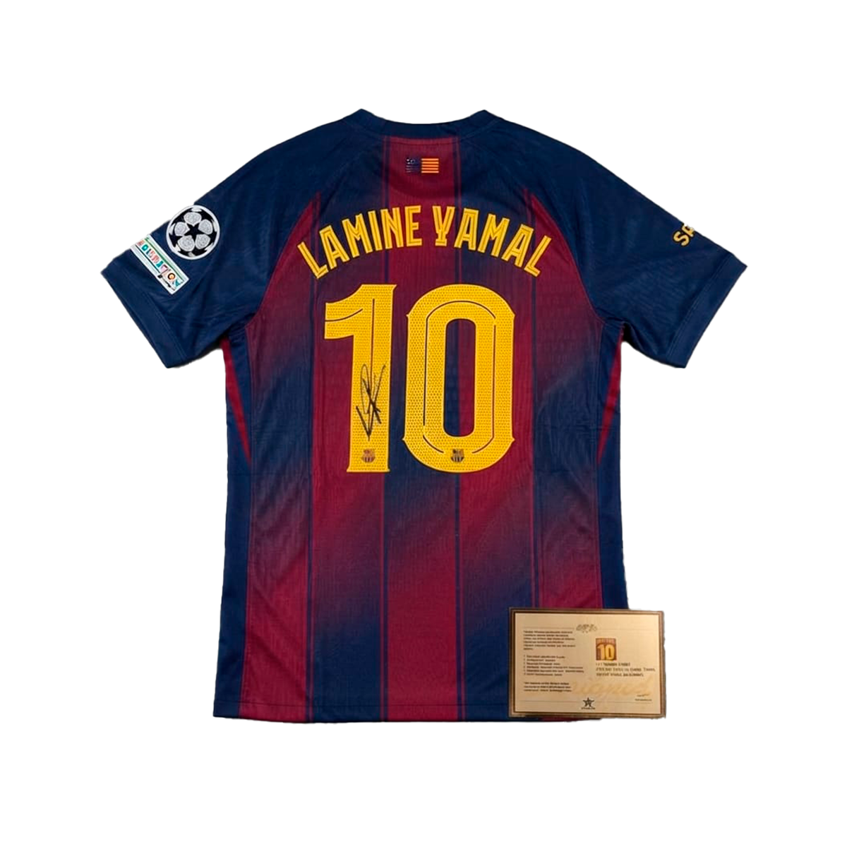 Playera Barcelona Lamine Yamal Con Autografo y certificado