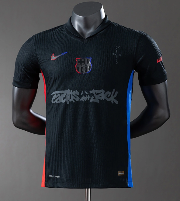 Playera Barcelona xTravis Scott Negra Version Jugador