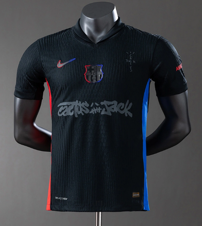 Playera Barcelona xTravis Scott Negra Version Jugador