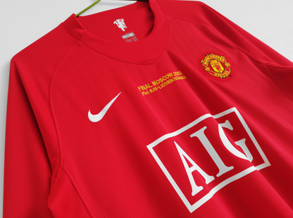 Playera Manchester United Retro Local 07/08 Con el Nombre De CR7