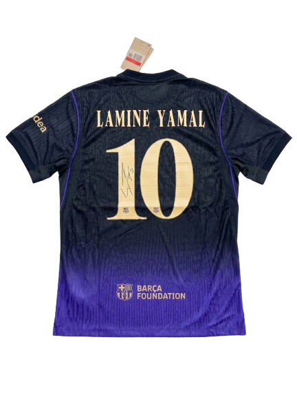 Lamine Yamal Firma Barcelona Morada 26/27