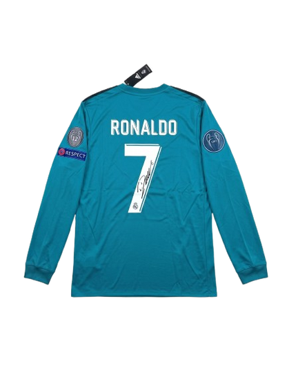 Playera Real Madrid 2017 Alternativa Con Nombre De Ronaldo Con Autografo