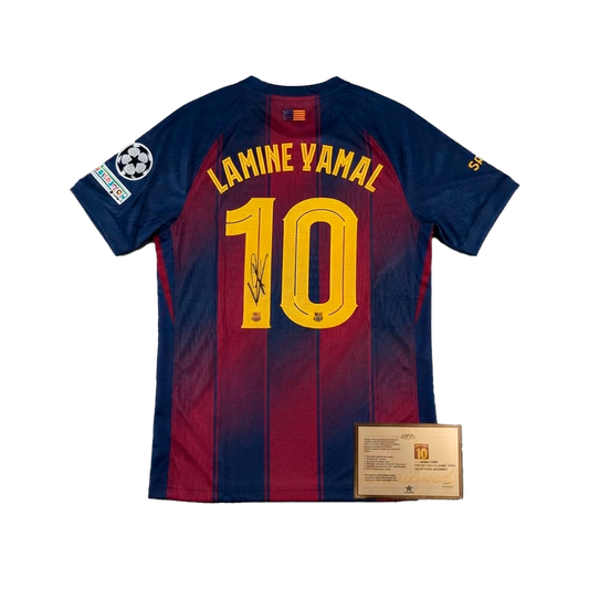 Playera Barcelona Lamine Yamal Con Autografo y certificado