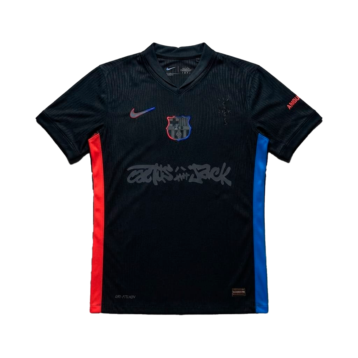 Playera Barcelona xTravis Scott Negra Version Jugador