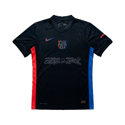Playera Barcelona xTravis Scott Negra Version Jugador