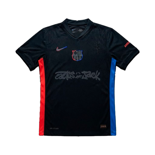 Playera Barcelona xTravis Scott Negra Version Jugador