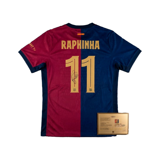 Playera Barcelona Raphinha Con Autografo y certificado